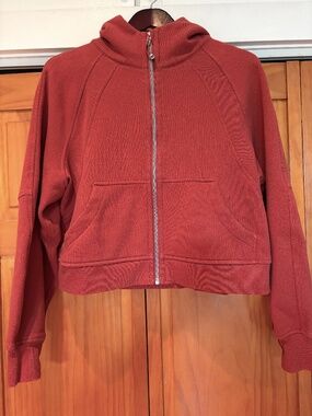 Lululemon Oversized Scuba Full-Zip Hoodie Size M/L Cropped Terra Orange